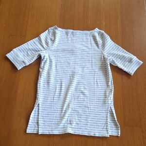 (NWT) Madewell Ribbed Striped Boatneck Tee- Size XS